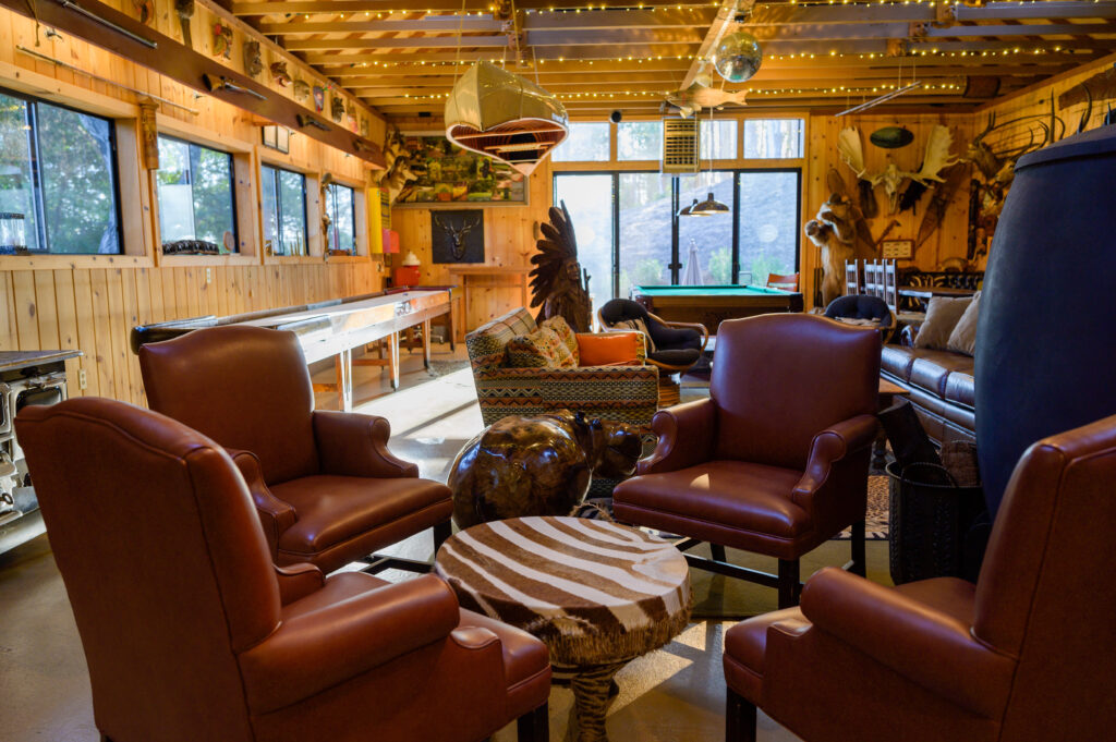 comfortable chairs in tasting room